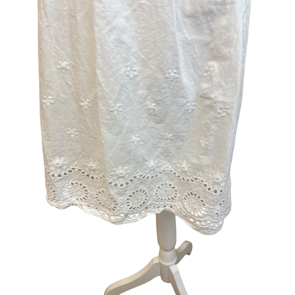 CITY TRIANGLES White Eyelet Lace Dress Sz M Lace Flutter Church Graduation‎ - Picture 9 of 11